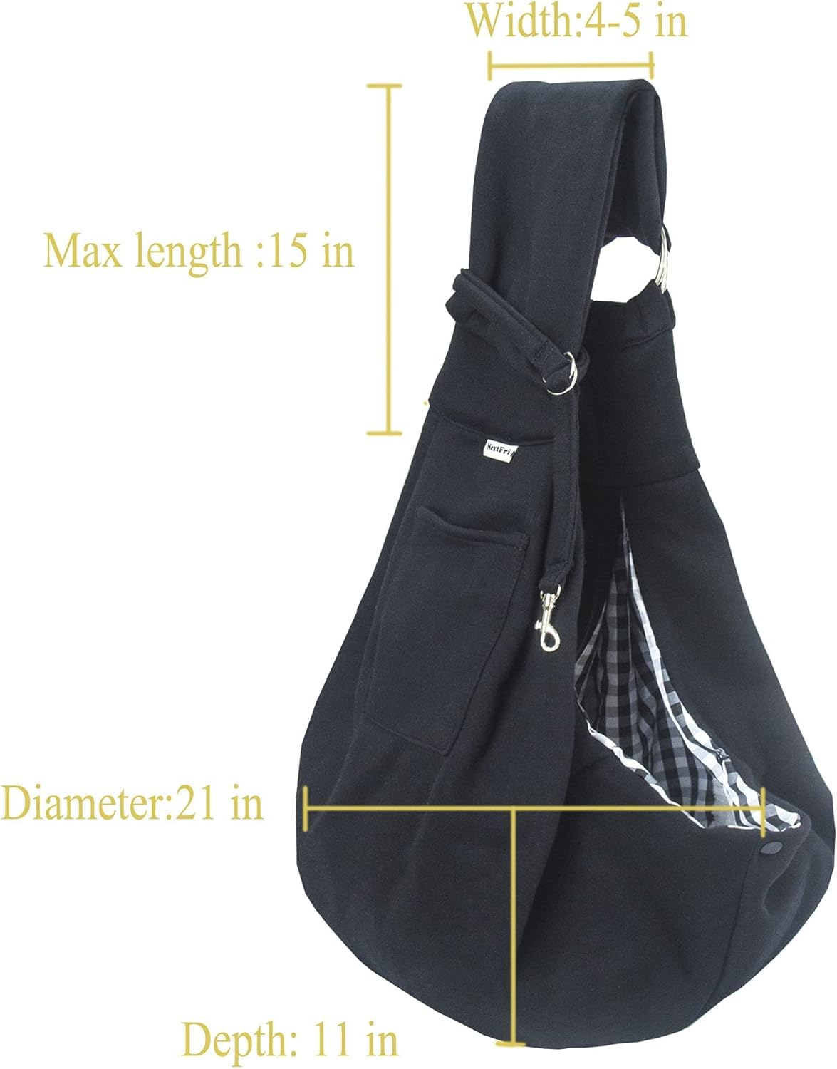 NextFri Mochila para mascotas con correa ajustable para el hombro, bolsa para cachorros, manos libres, reversible, para viajes al aire libre,
