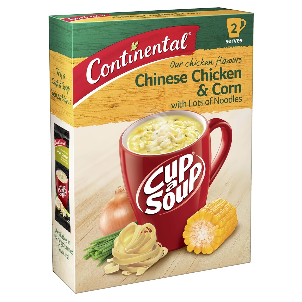 Sopa Continental China de Pollo y Maíz Lots-a-fideos 2 Sirve 66gm