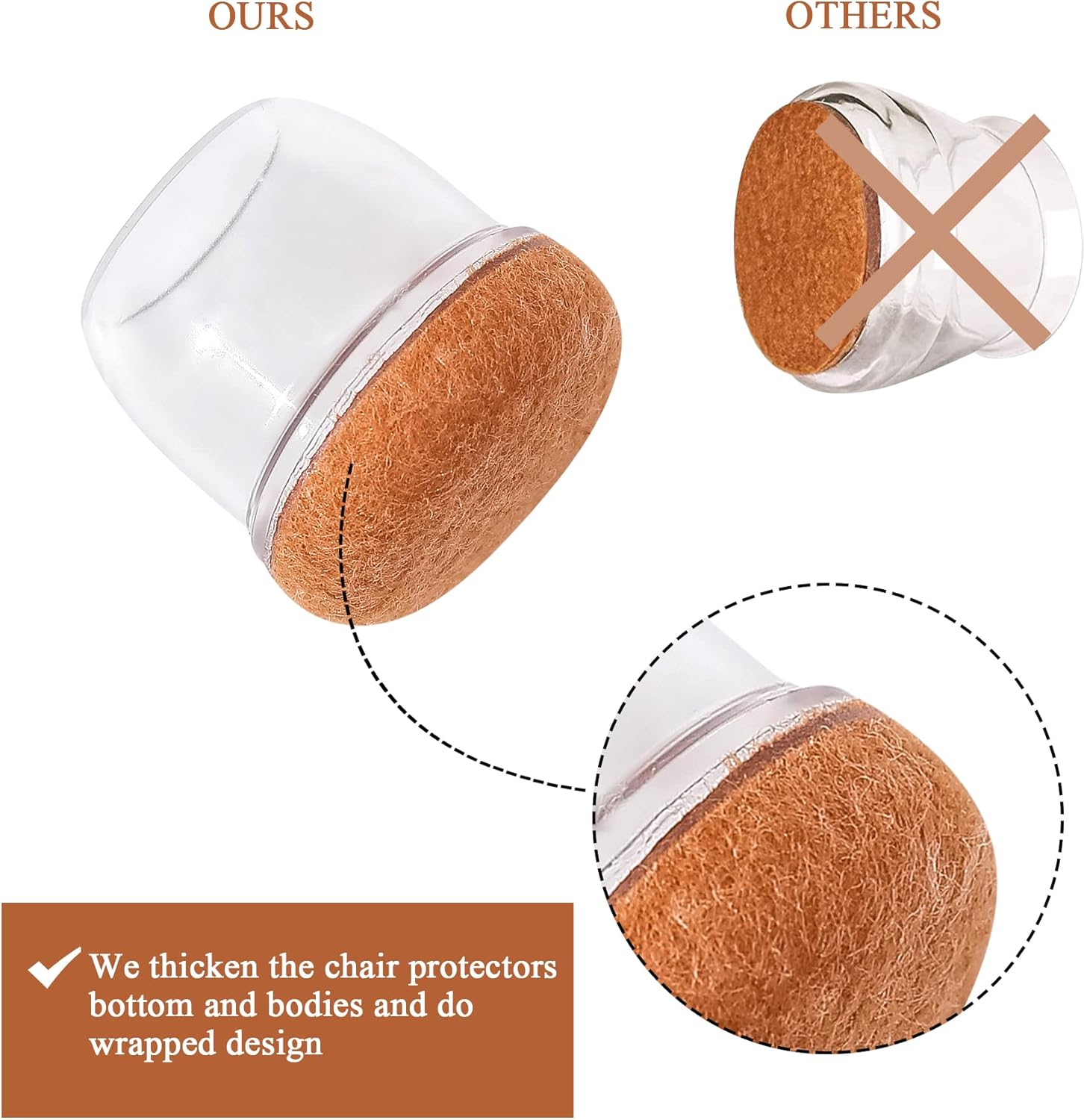 16 tapas pequeñas de silicona para patas de silla de 1 14 pulgadas, almohadillas de muebles para suelos de madera dura, protectores de suelo para