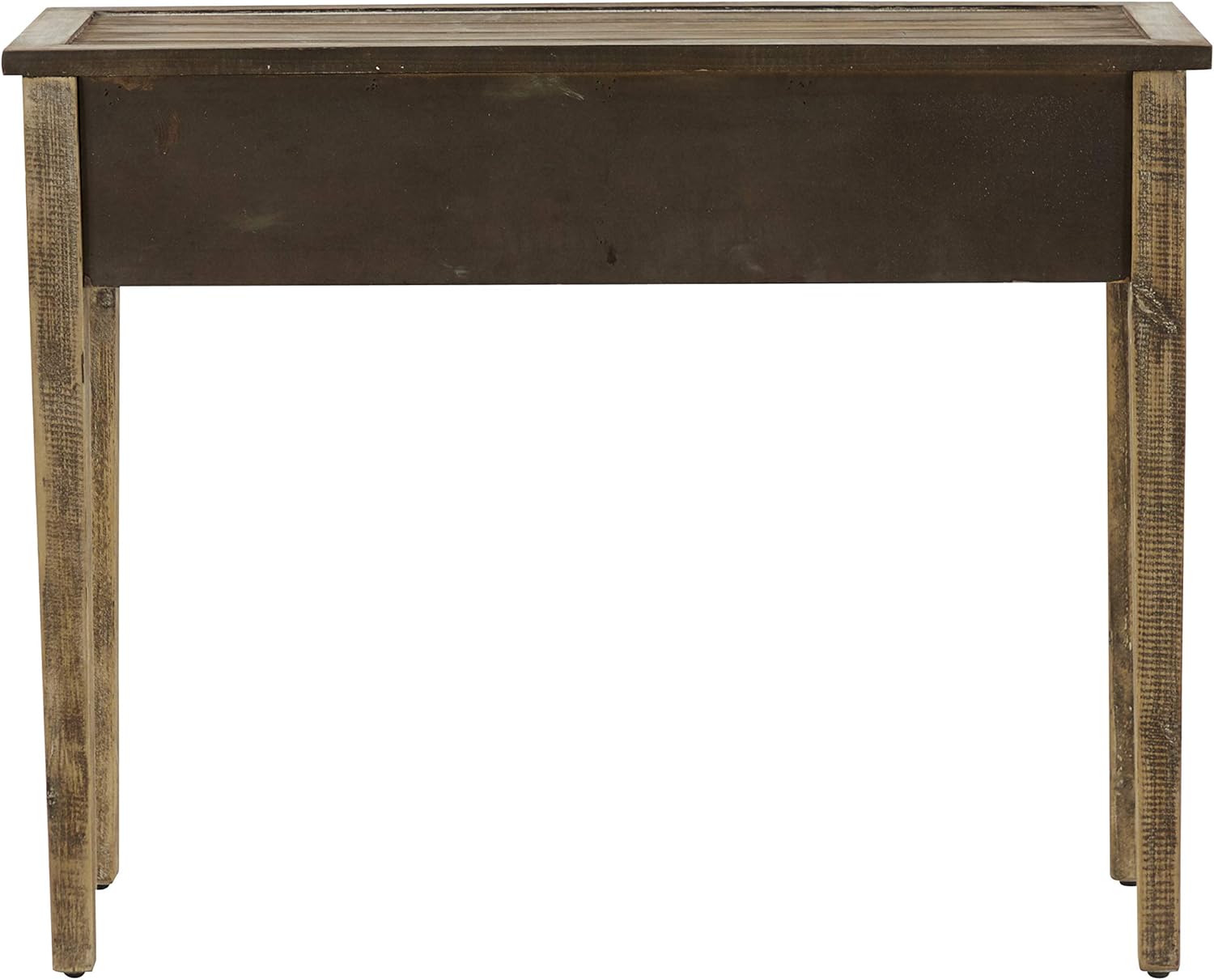 Deco 79 Escritorio tallado floral de metal, 40 x 16 x 31 pulgadas, marrón