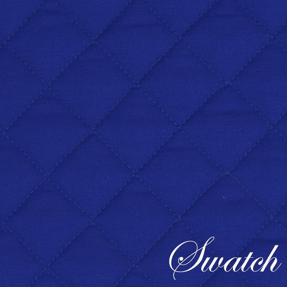 Sweet Pea Linens Juego de dos manteles individuales redondos acolchados color azul rey sólido