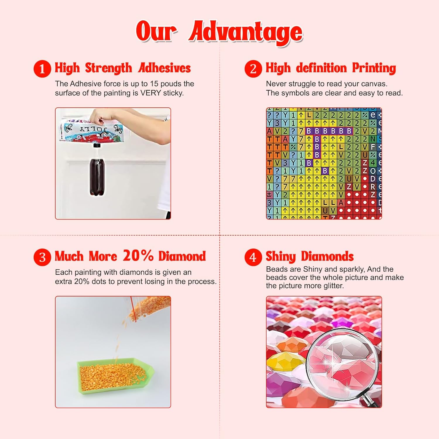 NAIMOER Kits de arte de diamantes de Navidad para adultos, taladro completo 5D, arte de diamantes de vacaciones, arte mágico perfecto para