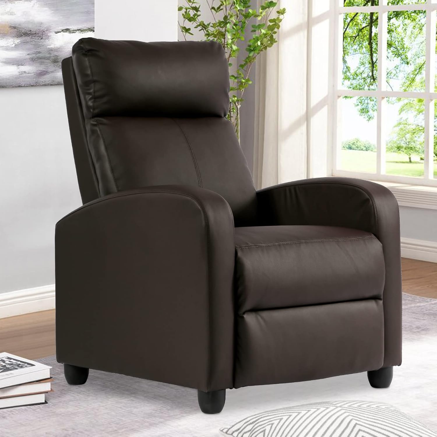 CL.HPAHKL Sillón reclinable moderno reclinable para sala de estar, Winback, sofá individual, silla de lectura, asiento de cine en casa, sillón