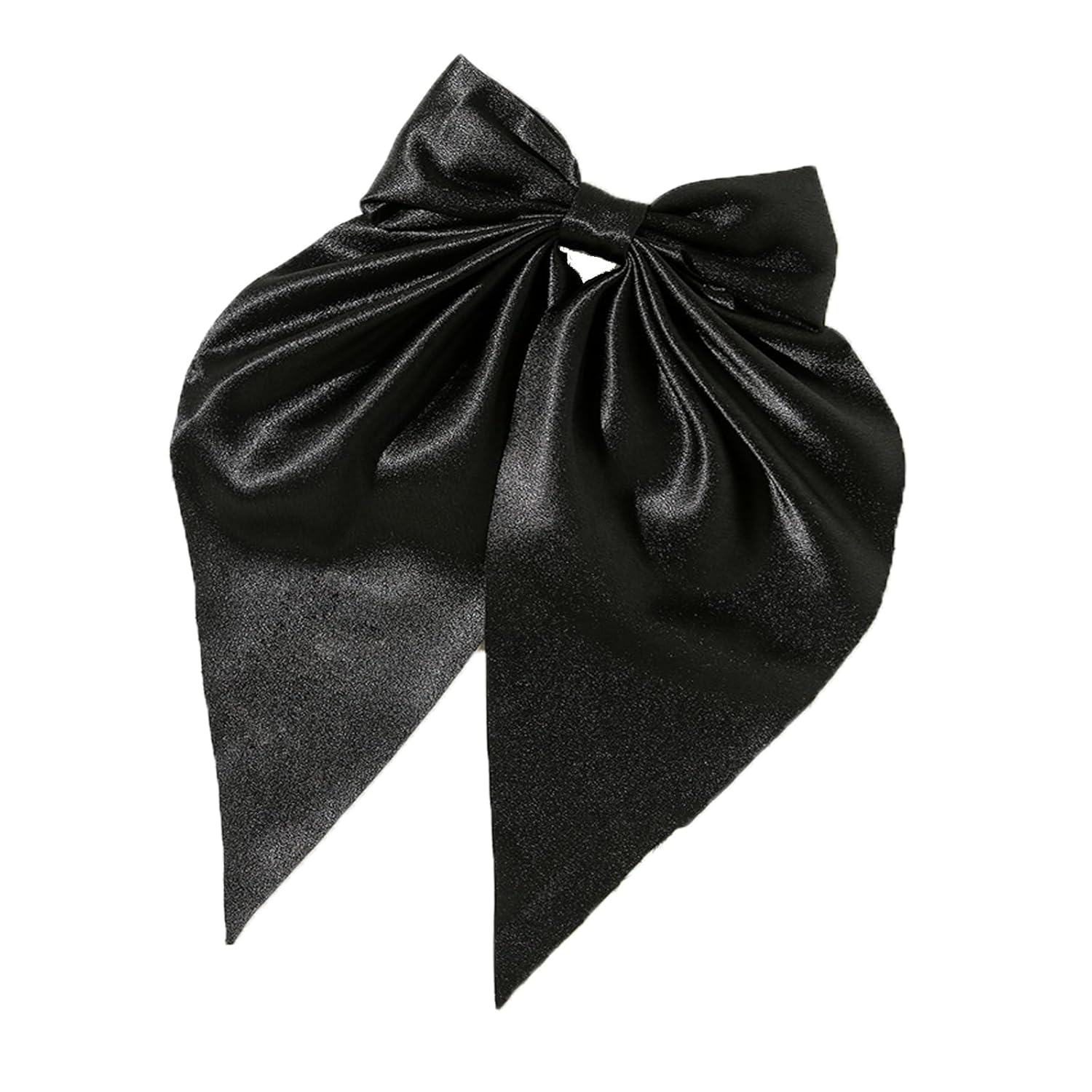 Pinzas para el pelo con lazo súper grande, estilo francés, color liso, anudado, con resorte, pasadores para el cabello con cinta larga para mujeres