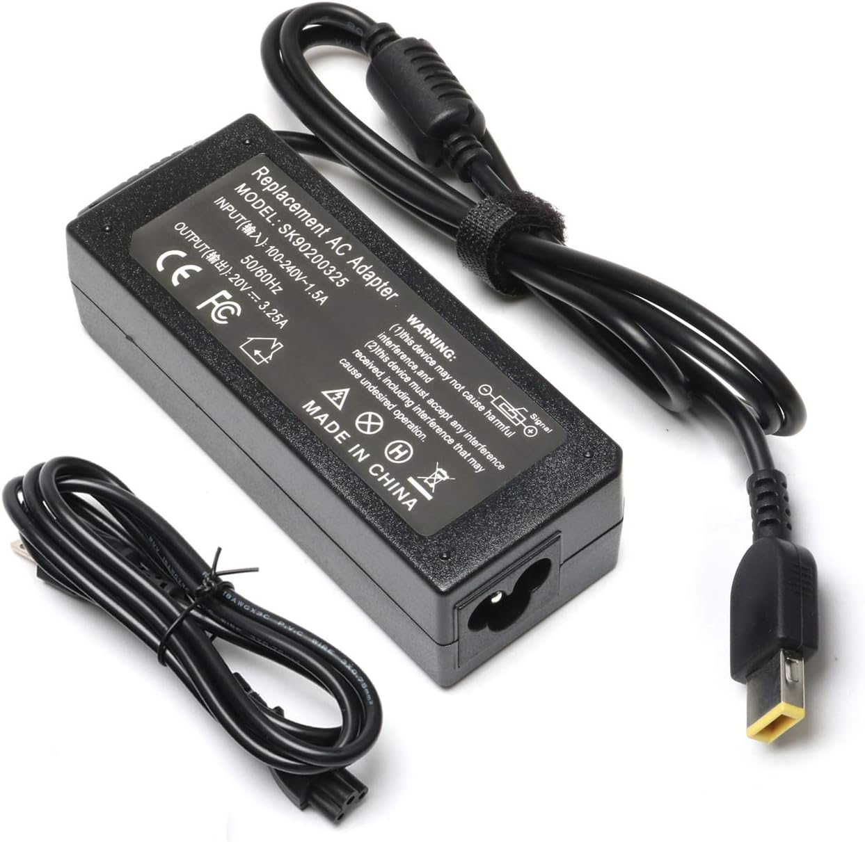 LQM Adaptador de CA de 20V 3.25A 65W USB-C Tip Cargador de Reemplazo para Lenovo Yoga 2 11 11s 13 2 Pro, Flex 2 15 15D 14 10, IdeaPad S210 U430