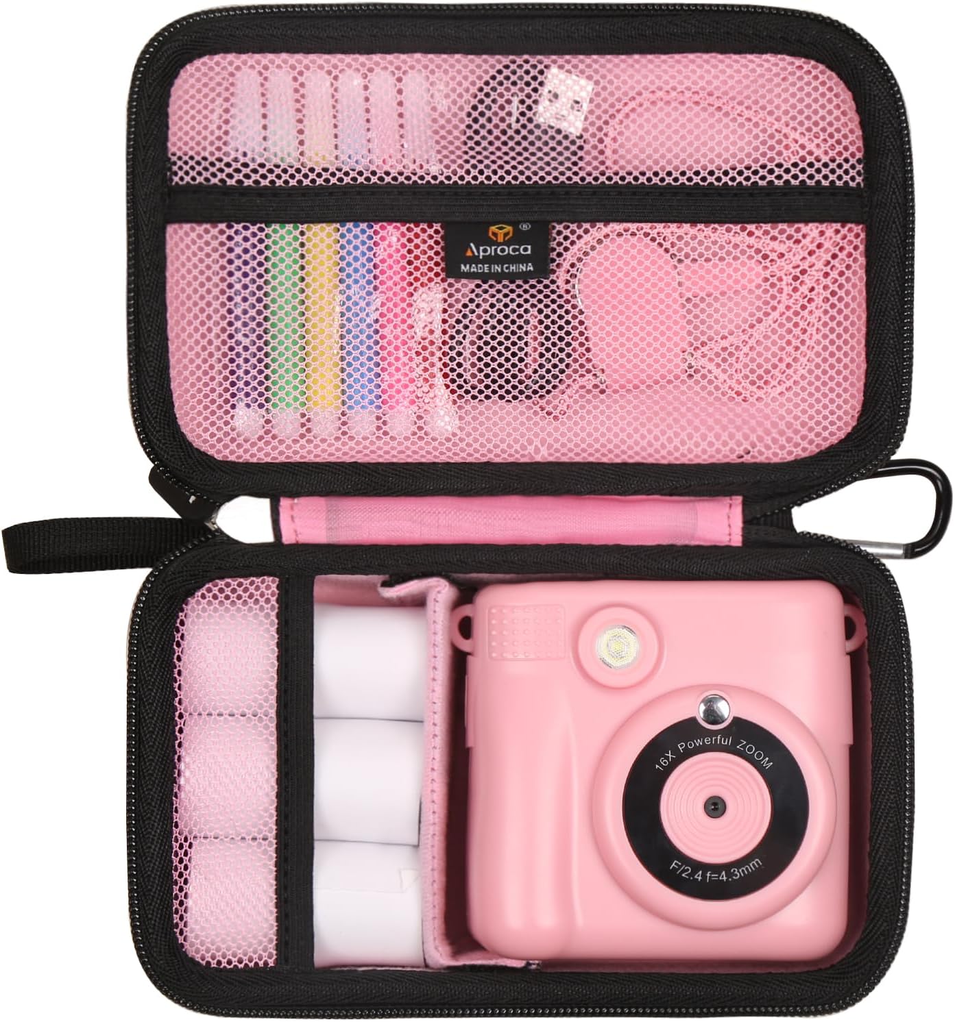 Aproca Funda protectora de almacenamiento de viaje duro rosa, para cámara de impresión instantánea ESOXOFFORE y accesorios