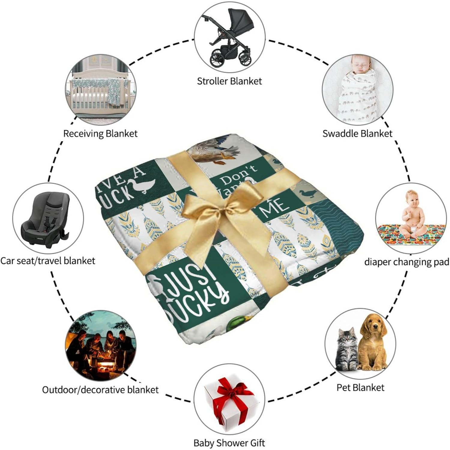 Manta de pato mallardo, ultra suave y acogedora para niños pequeños, mujeres y hombres, bonita manta de pato para sofá y cama, regalos de pato al