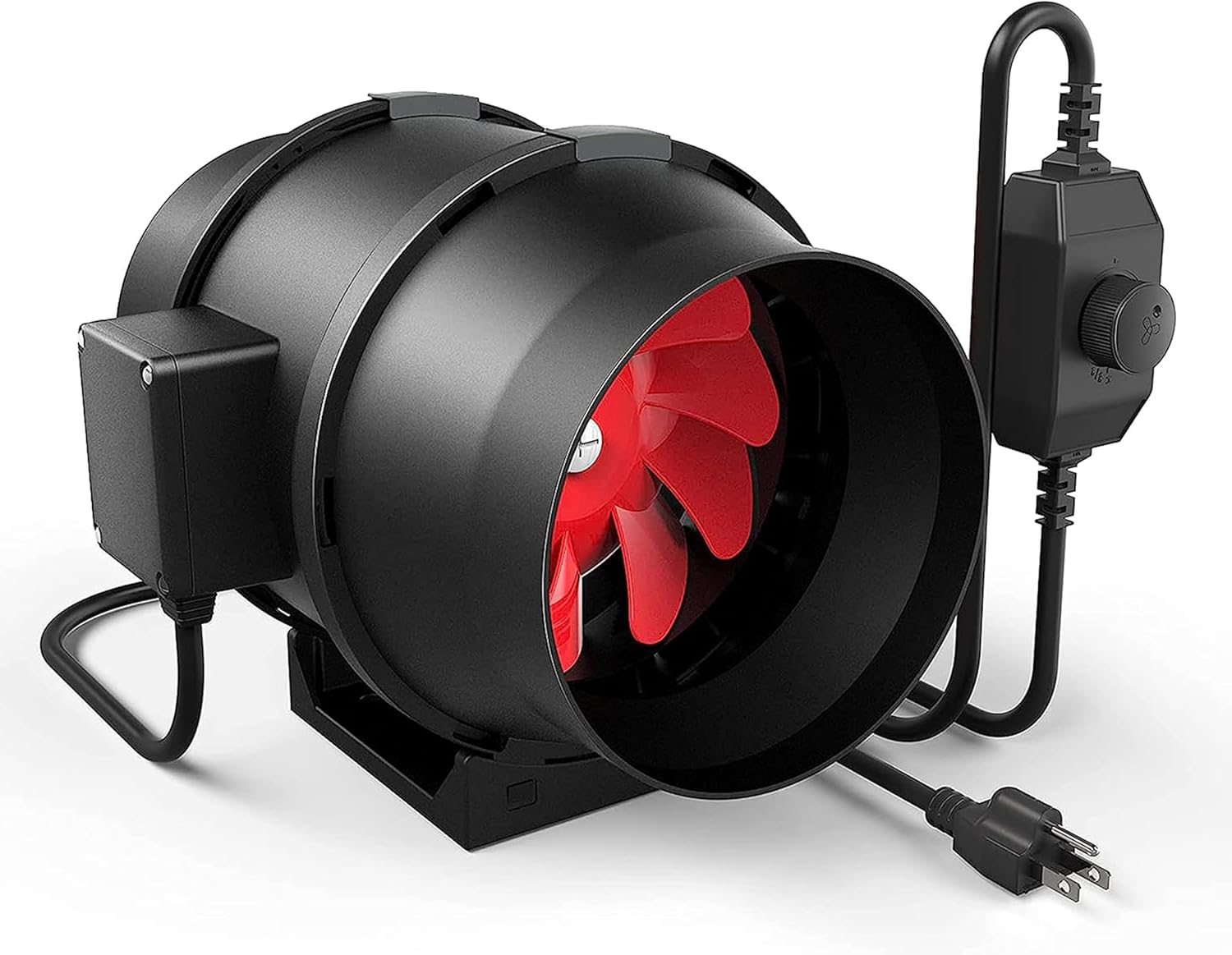 iPower Conducto en línea de 6 pulgadas 395 CFM de escape de ventilación con variable, soplador HVAC para tiendas de cultivo, hidroponía, jardín,