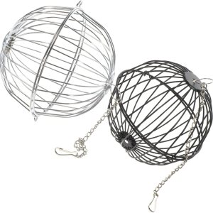 MERRYHAPY Alimentador de heno de bola colgante, 2 unidades, dispensador de alimentos para mascotas, juguetes para mascotas, jaulas para animales MERRYHAPY Alimentador de heno de bola colgante, 2 unidades, dispensador de alimentos para mascotas, juguetes para mascotas, jaulas para animales