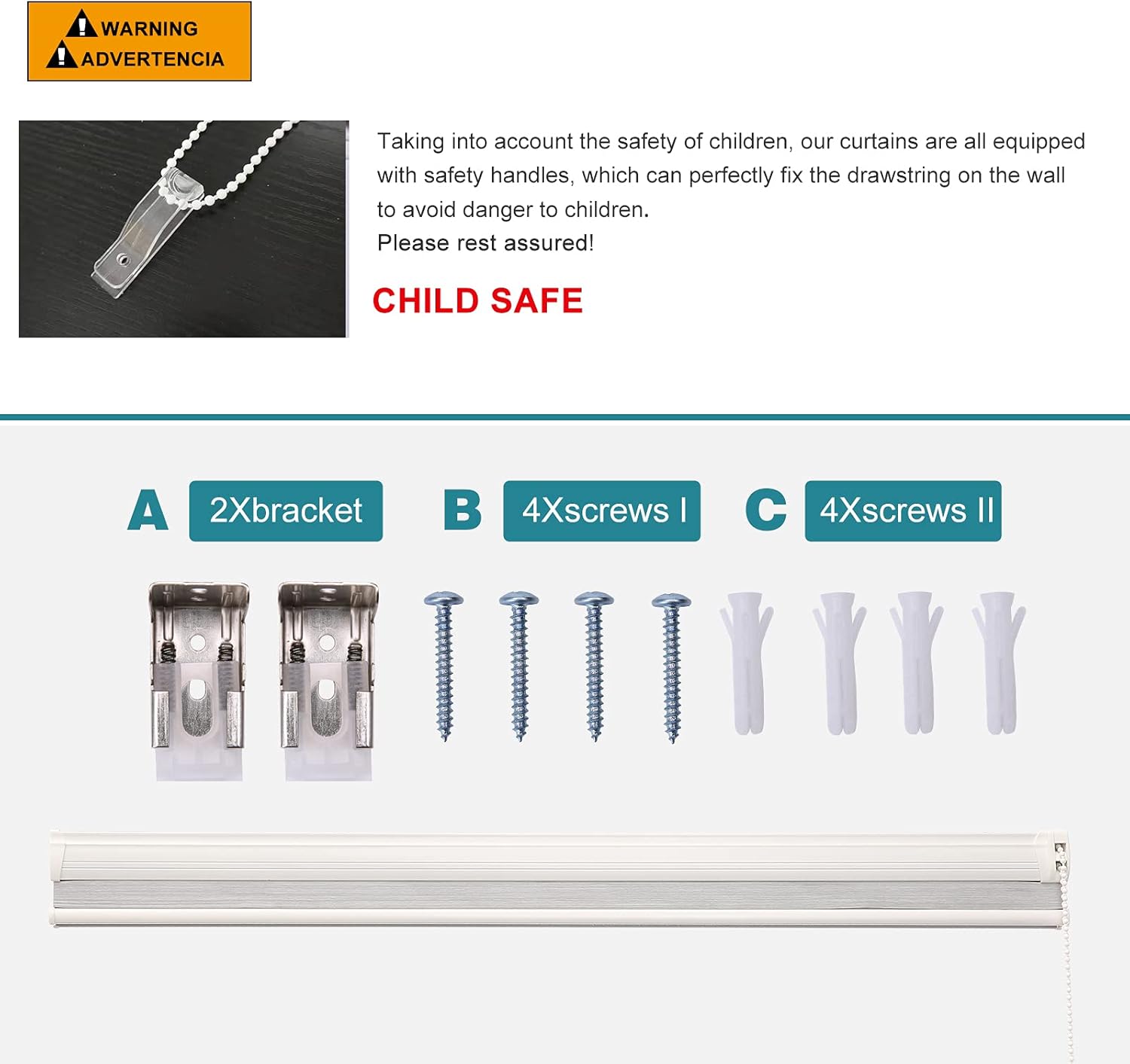 Changshade Persianas celulares opacas con el diámetro de panales de 1 pulgada para oficina, sala de estar, dormitorio, aislamiento térmico, negro