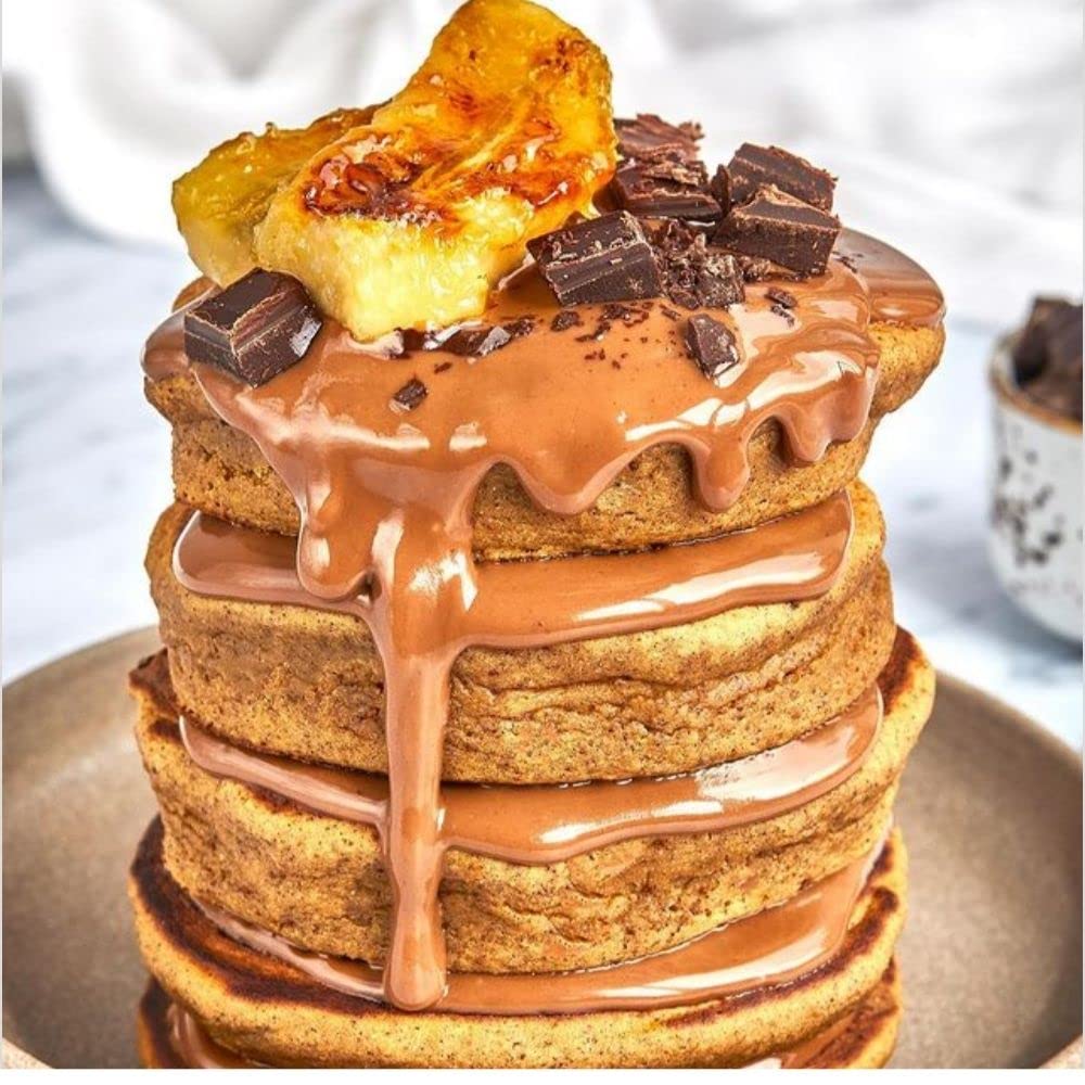 Mezcla de gofres a base de almendras Why Not Pancakes (paquete de 2) con sabor a vainilla, sin gluten y sin azúcar añadido, funciona con waflera –