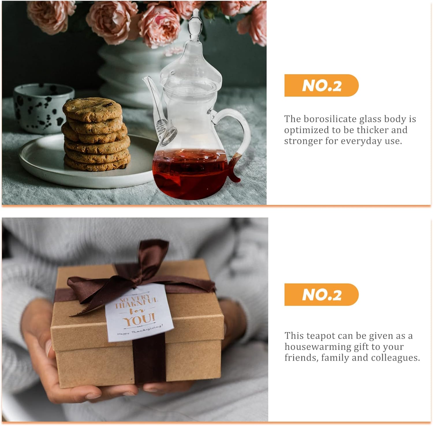 1 tetera de vidrio, tetera de té, infusor de té, hervidor de agua decorativo transparente, dispensador de café, botella para servir leche, tetera de