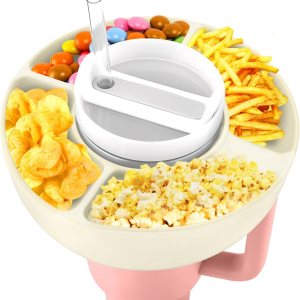BABORUI Bandeja de aperitivos para vaso Stanley de 30 onzas con asa, vaso compatible con Stanley Cup de 30 onzas, anillo reutilizable para BABORUI Bandeja de aperitivos para vaso Stanley de 30 onzas con asa, vaso compatible con Stanley Cup de 30 onzas, anillo reutilizable para