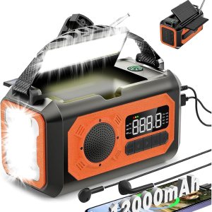 Radio de emergencia con manivela de 12000 mAh, radio meteorológica AMFMNOAA, radio de emergencia, radio solar multifuncional, 2 paneles solares, Radio de emergencia con manivela de 12000 mAh, radio meteorológica AMFMNOAA, radio de emergencia, radio solar multifuncional, 2 paneles solares,