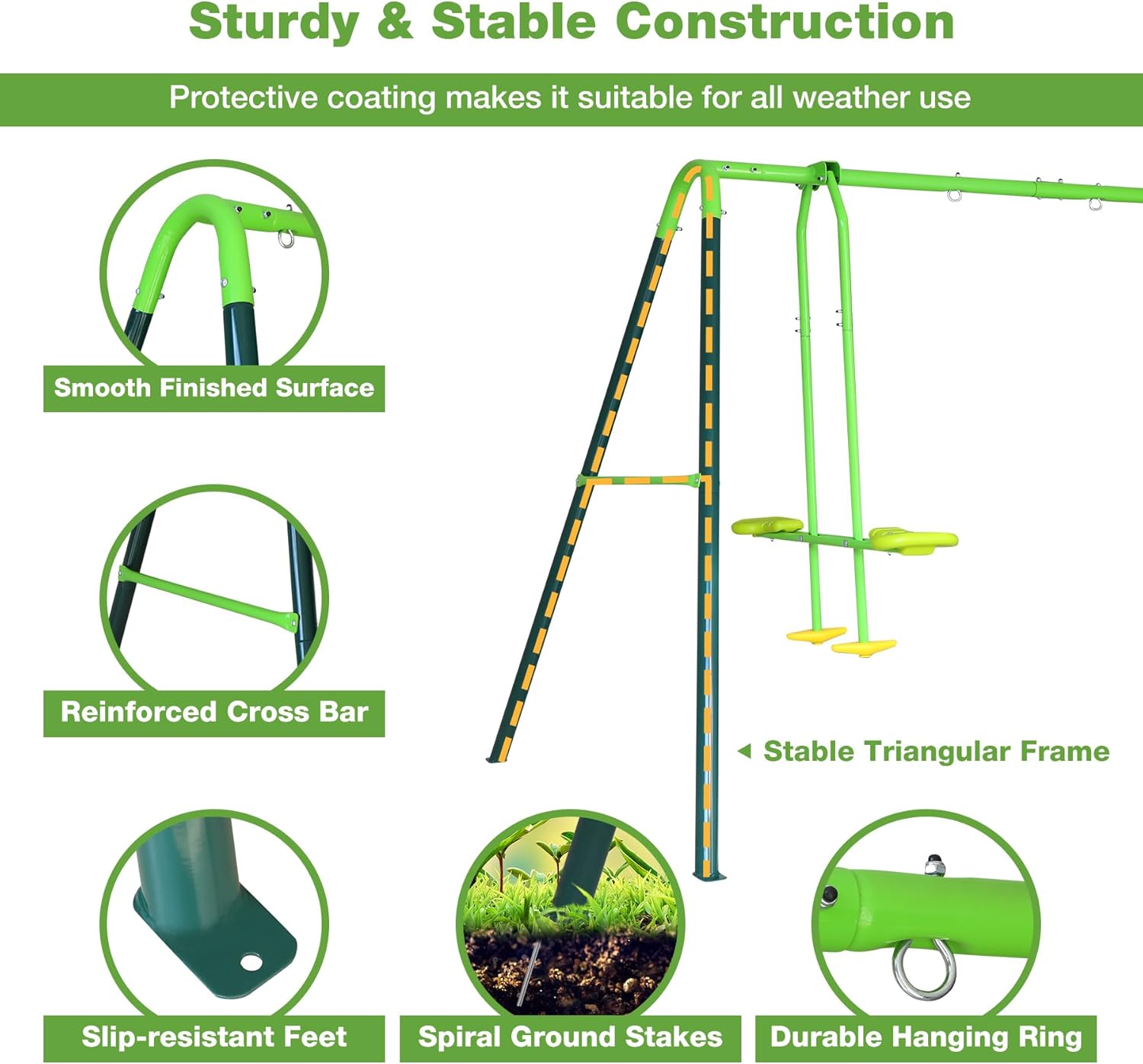 RedSwing Columpio de platillo volador de 43 pulgadas para niños al aire libre, grandes columpios redondos para árboles y columpios, fuerte y