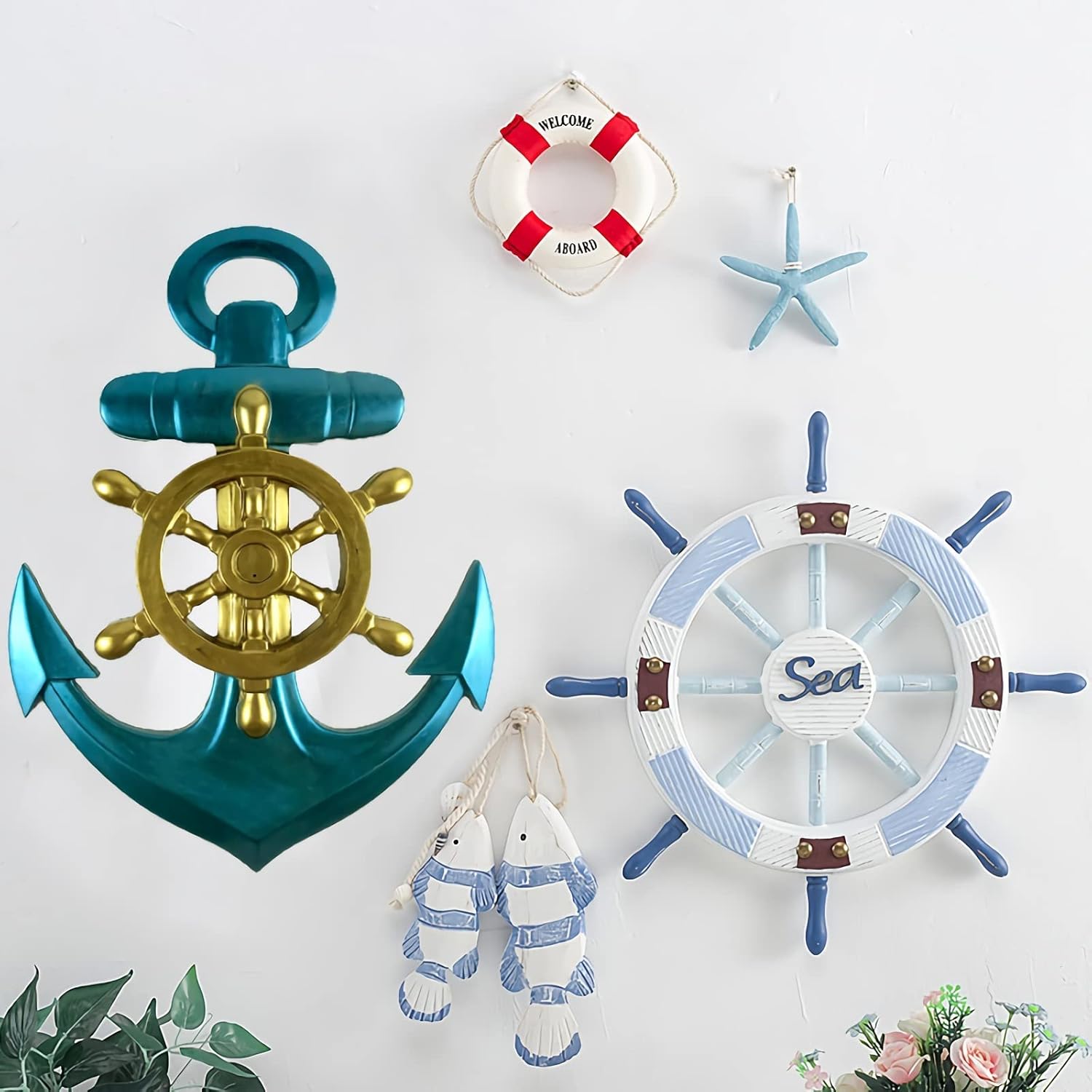 Moldes de resina de anclaje, moldes de silicona para anclajes de barco con timón, moldes de silicona epoxi de resina 3D para decoración de colgar en