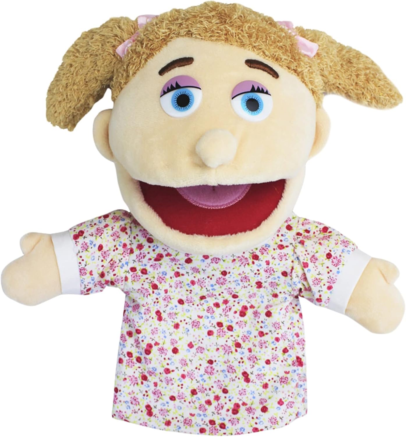 Marionetas de mano para la familia, marionetas de peluche con apertura de boca, juguetes de juego de rol, marionetas para niños, juguete de