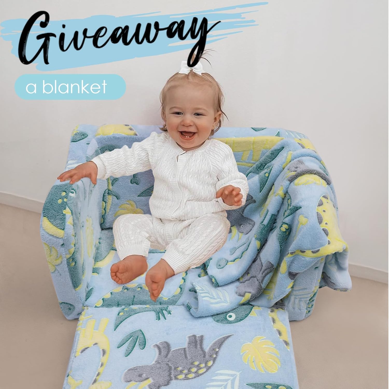 MeMoreCool Silla plegable para niños pequeños, sofá plegable de felpa suave para niños, sofá que brilla en la oscuridad, cómodo sillón reclinable