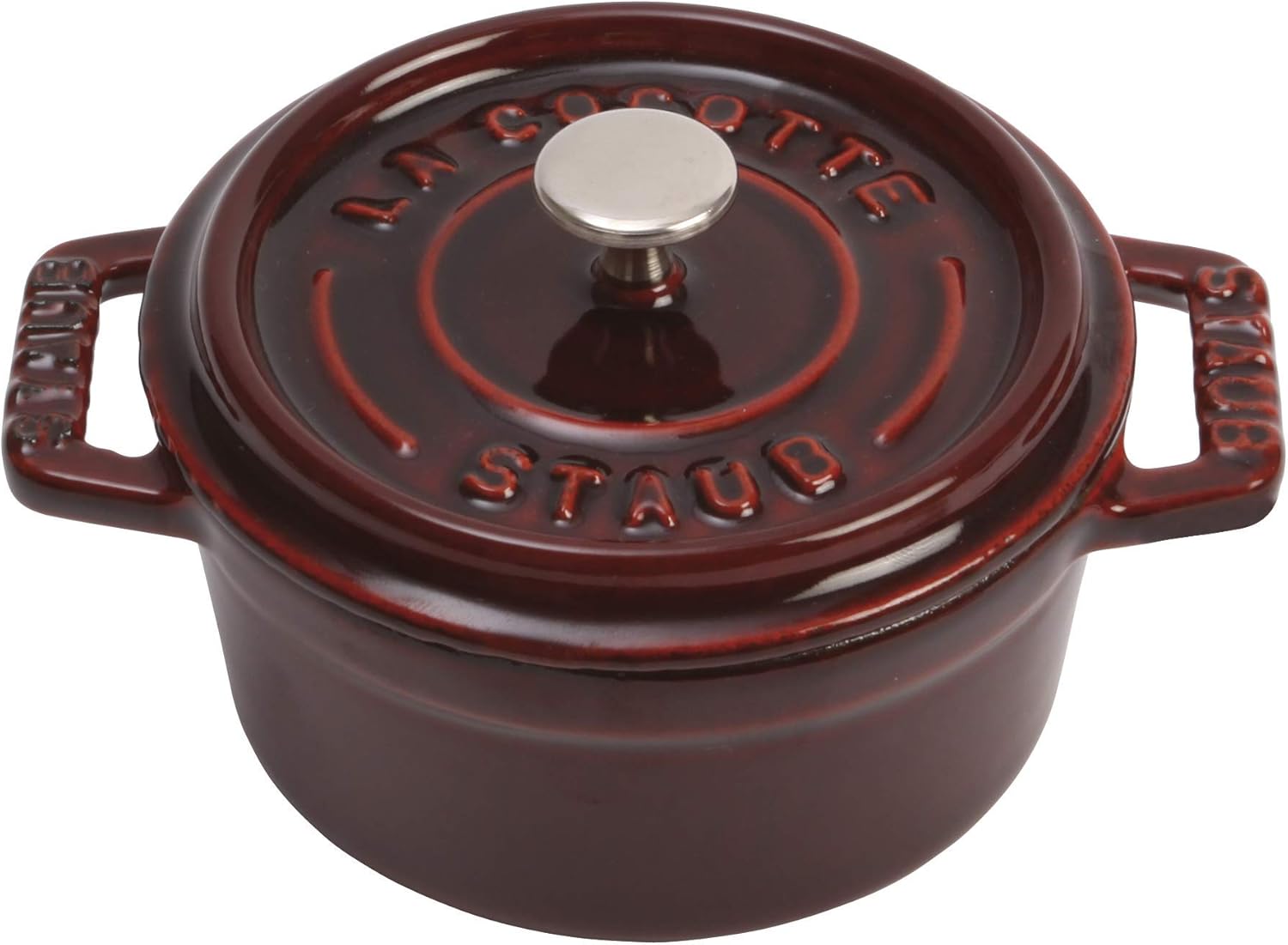 STAUB 40509-805-0 Cocotte Redondo 3.9 in Granadina rojo