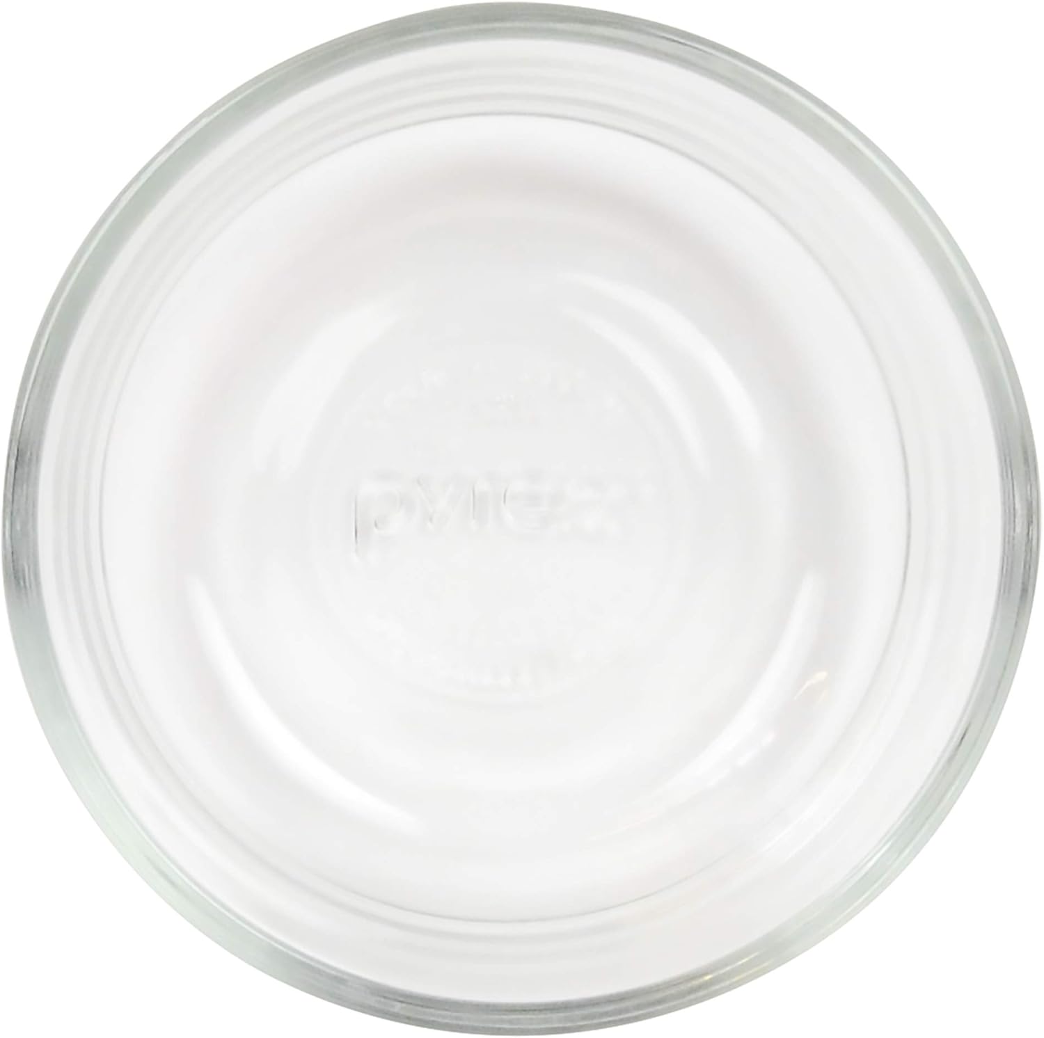 Pyrex (4 cuencos de vidrio 7202 y (4) tapas blancas de 7202 unidades, fabricadas en los Estados Unidos