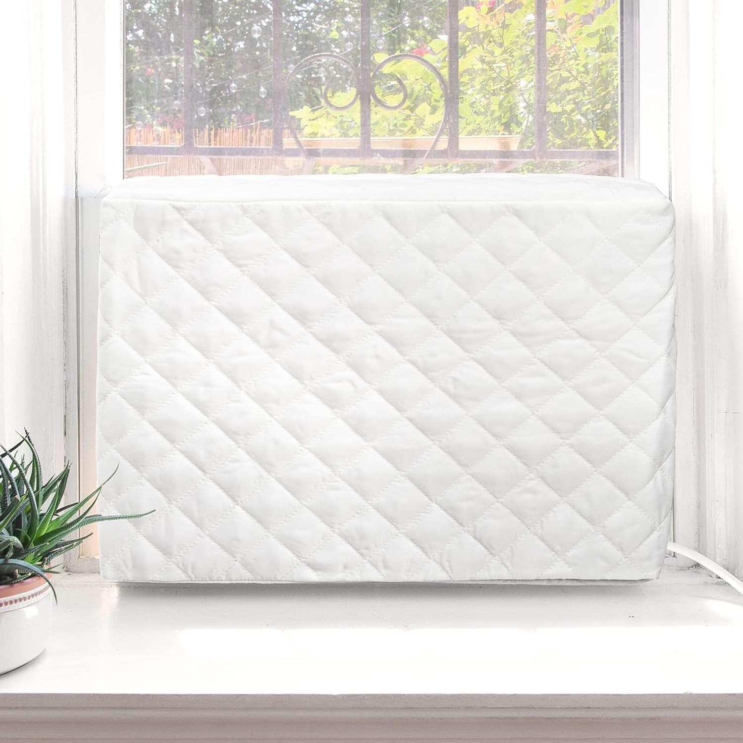 Bekith Cubierta protectora de aire acondicionado interior, cubierta de aire acondicionado para unidad de ventana interior, 21 x 15 x 3.5 pulgadas