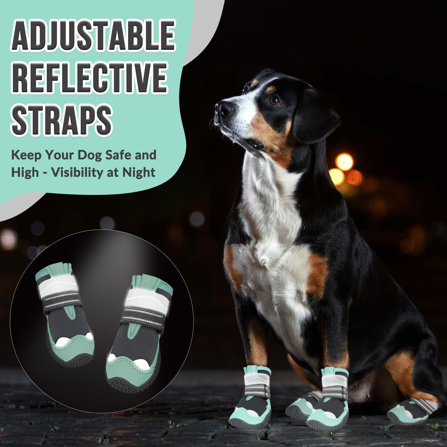 SlowTon Zapatos para perros grandes, pequeños y medianos, botas impermeables para pavimento caliente de verano, protector de patas para caminar al