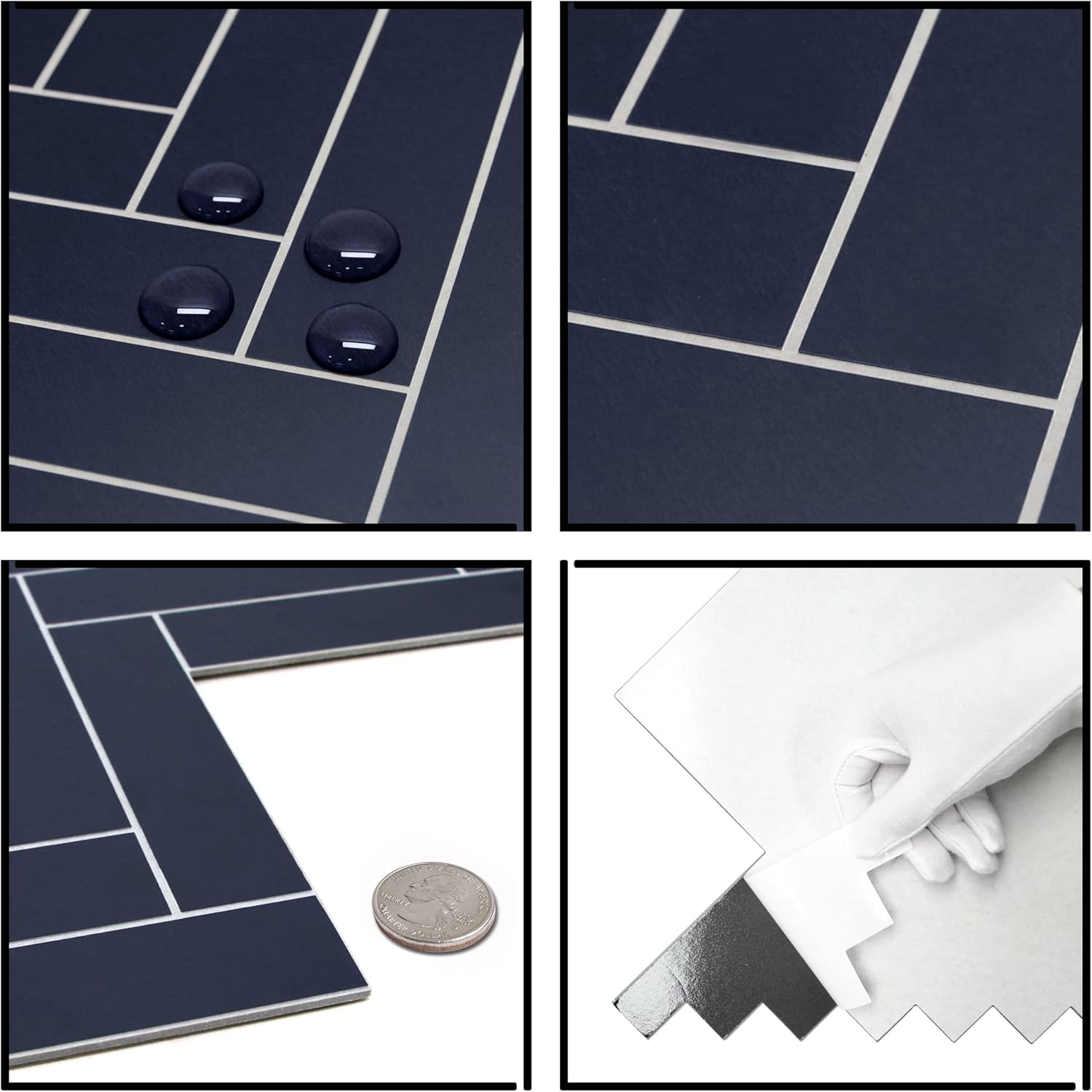 The Tiles Plaza Protector contra salpicaduras de espiga para cocina, azulejos autoadhesivos compuestos de piedra, azulejos de pared para cocina,