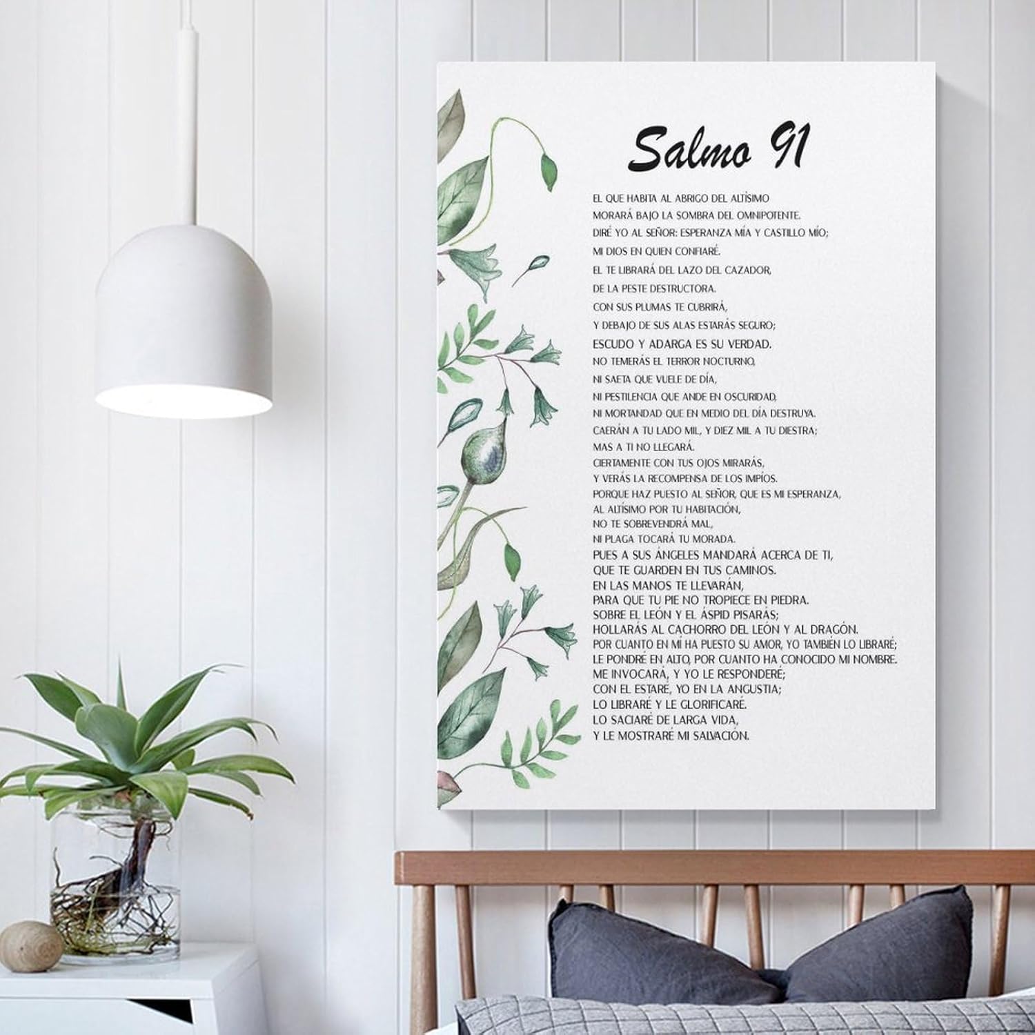 Salmo 91, Póster Con Versículo Bíblico Español Salmo 91, Verso De La Biblia, Lienzo Para Pintura, Pó Pó Pó Pintura Decorativa Lienzo Póster De Pared