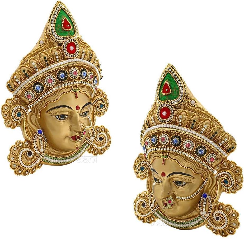Vedic Vaani Goddess Laxmi Devi Face Idol Mukhota For Vara lakshmi Margashirsha Vratha Pooja
