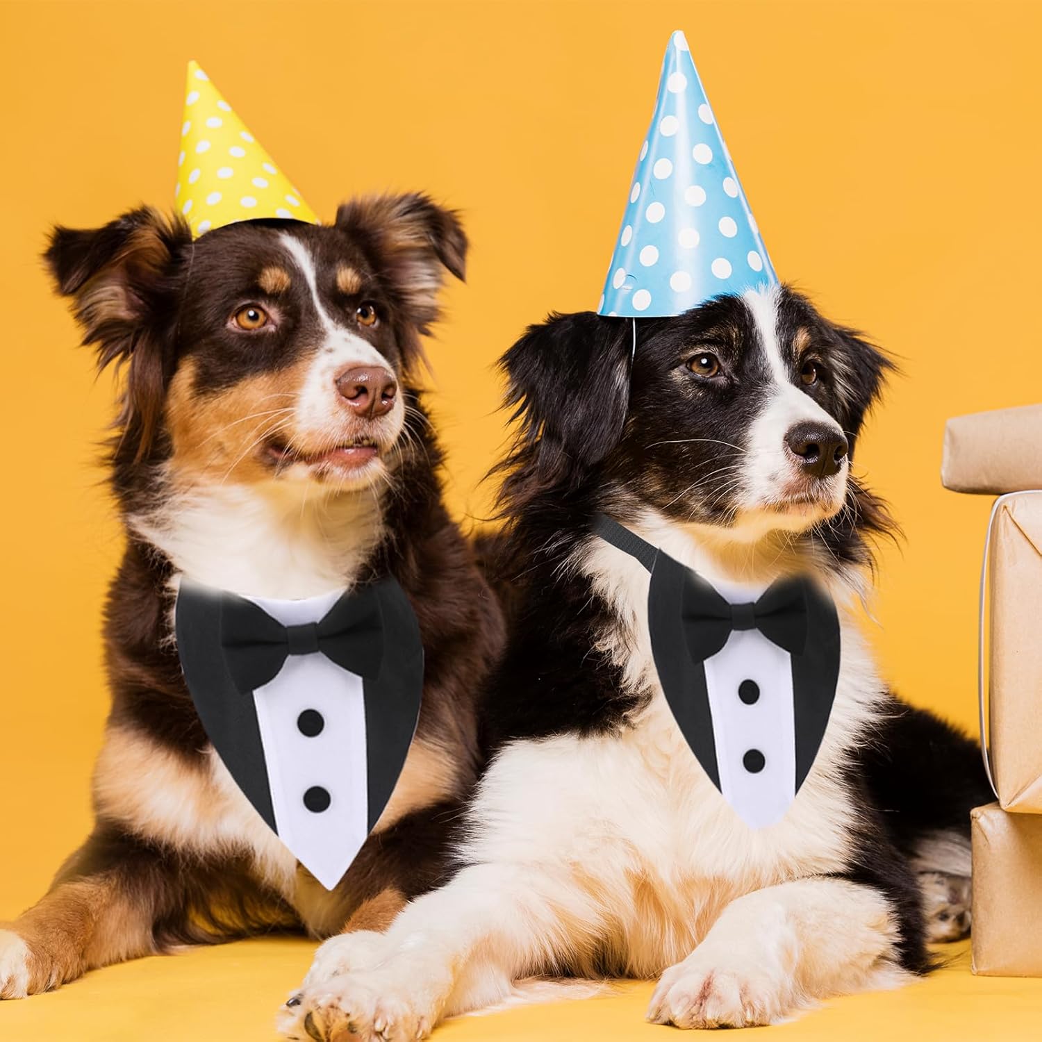 Esmoquin para perro, collar tipo bandana de boda con pajarita, traje de esmoquin ajustable para perro, disfraz formal de perro, esmoquin de fiesta