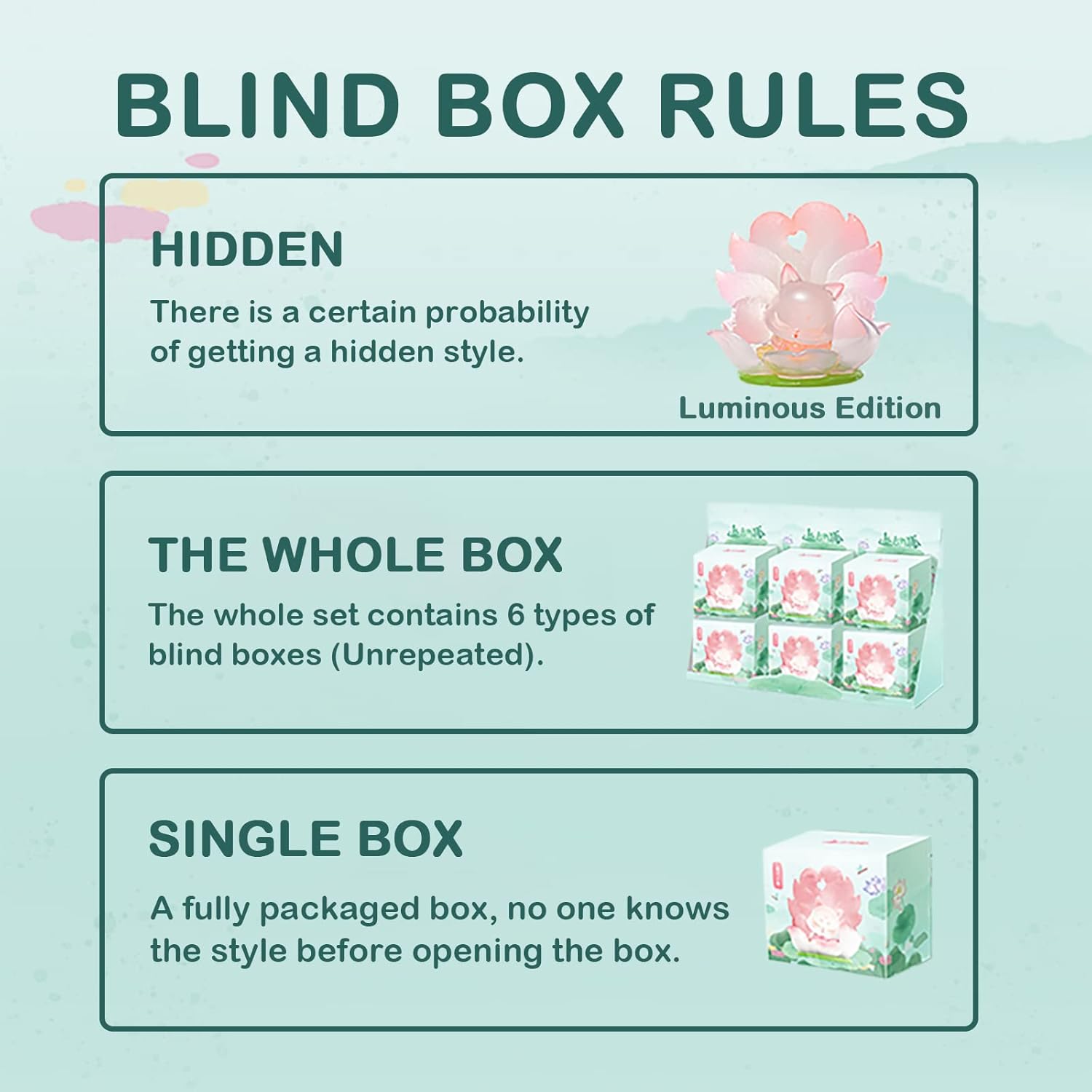 BEEMAI Ancient Fox Lotus Fairy Series – Caja misteriosa con diseño aleatorio de figuras bonitas, juguetes coleccionables, regalos de cumpleaños