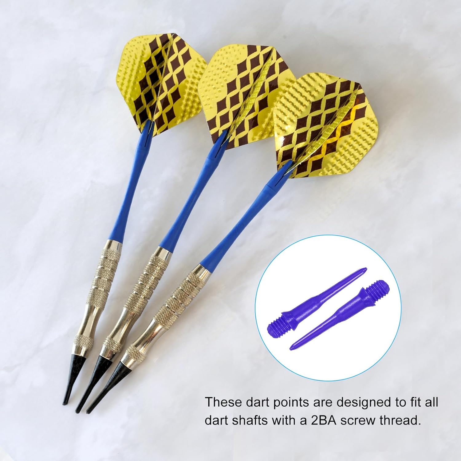 PATIKIL Puntas de dardos de plástico, 2BA hilo suave dardo punta de plástico punta suave accesorios de dardo