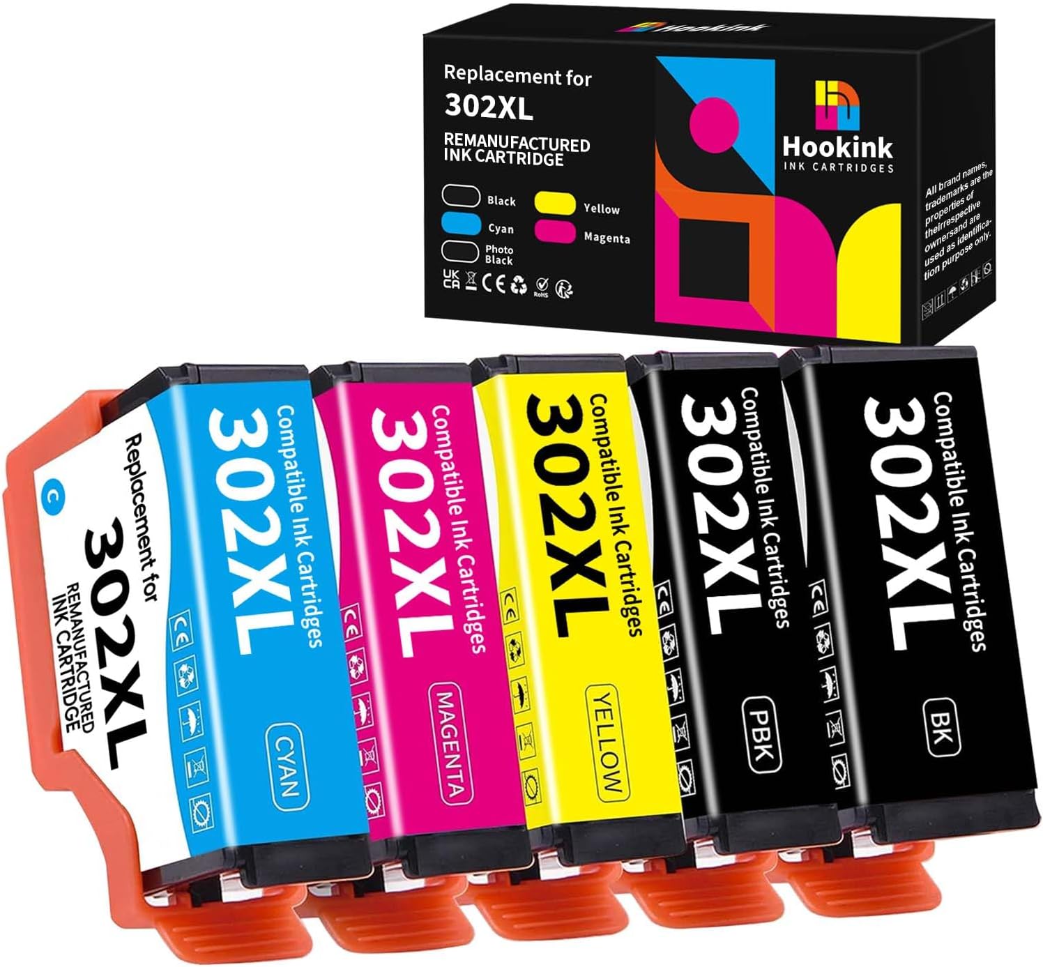 Cartucho de tinta remanufacturado de repuesto para impresora Epson 302XL 302 XL T302 para usar con Expression Premium XP-6100 XP6100 XP6000 XP-6000