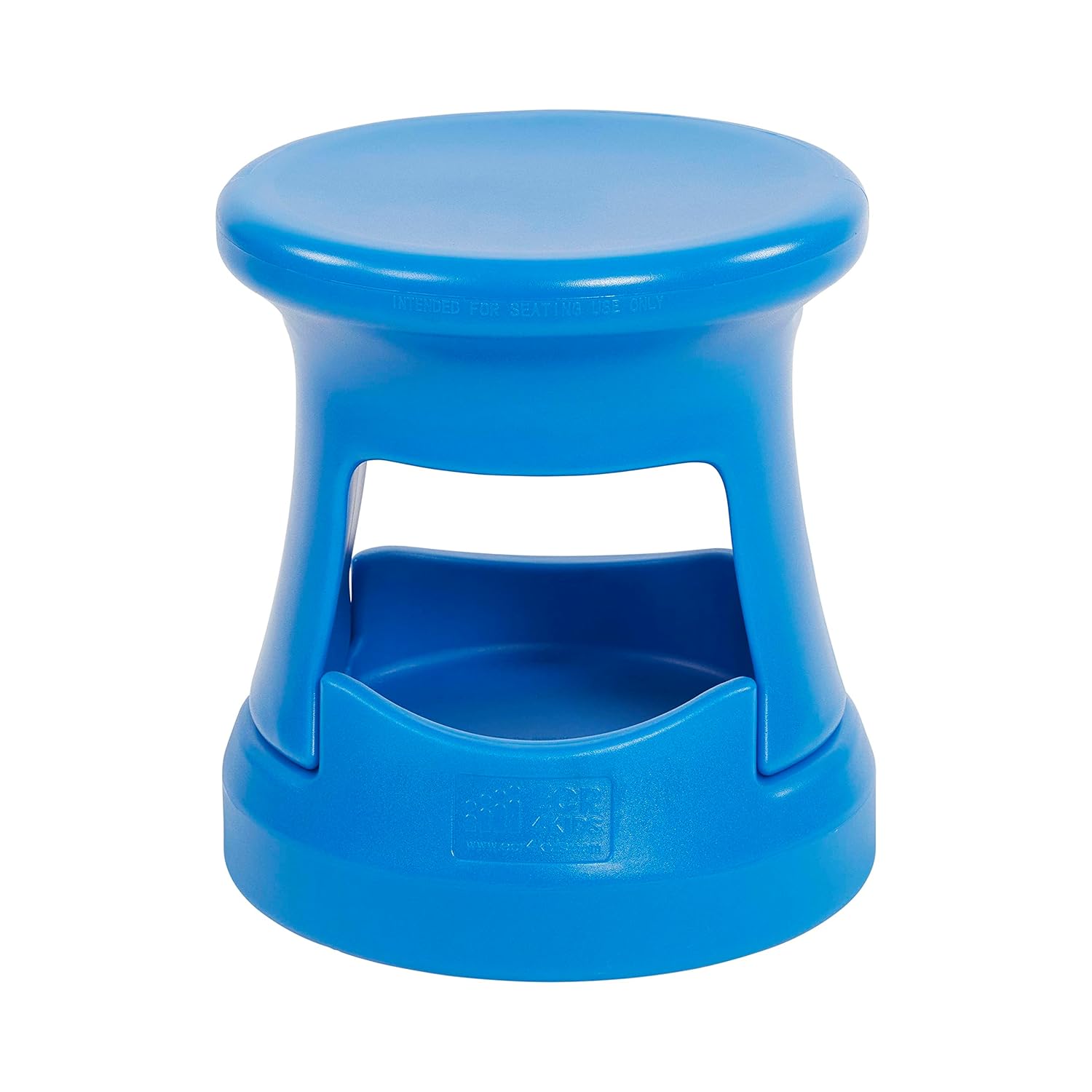 ECR4Kids Taburete tambaleante de almacenamiento, altura del asiento de 15 pulgadas, asientos activos, azul