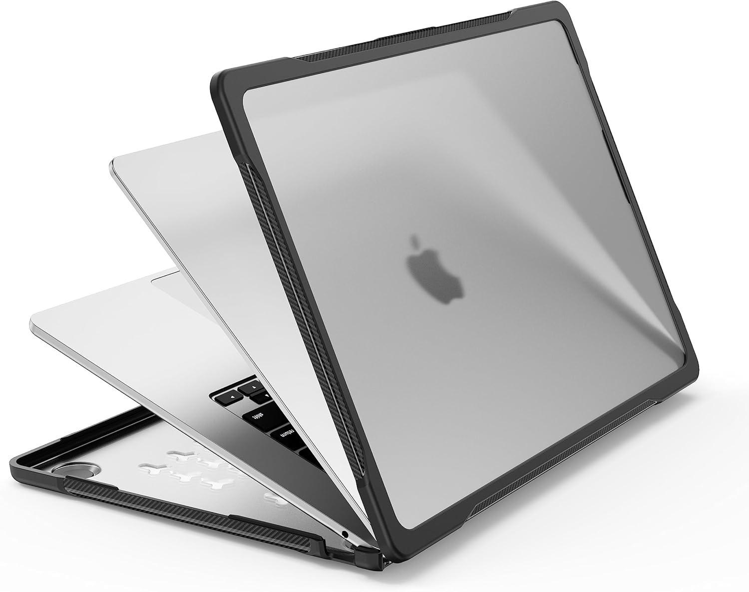 Batianda Funda de protección definitiva para MacBook Air M2 de 15 pulgadas, modelo A2941 modelo A2941, bordes de fibra de carbono mate, a prueba de