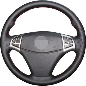 WANGXI Hand-Stitched Car Steering Wheel Cover Wrap Accessories, for SsangYong Korando 2011-2014,Microfiber Leather Protector WANGXI Hand-Stitched Car Steering Wheel Cover Wrap Accessories, for SsangYong Korando 2011-2014,Microfiber Leather Protector