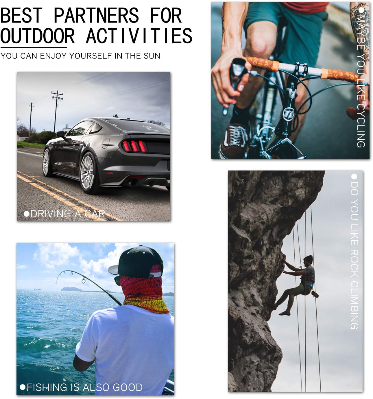 KUGUAOK Gafas de sol deportivas polarizadas para hombres, para conducir, ciclismo, pesca, gafas de sol 100% con protección UV