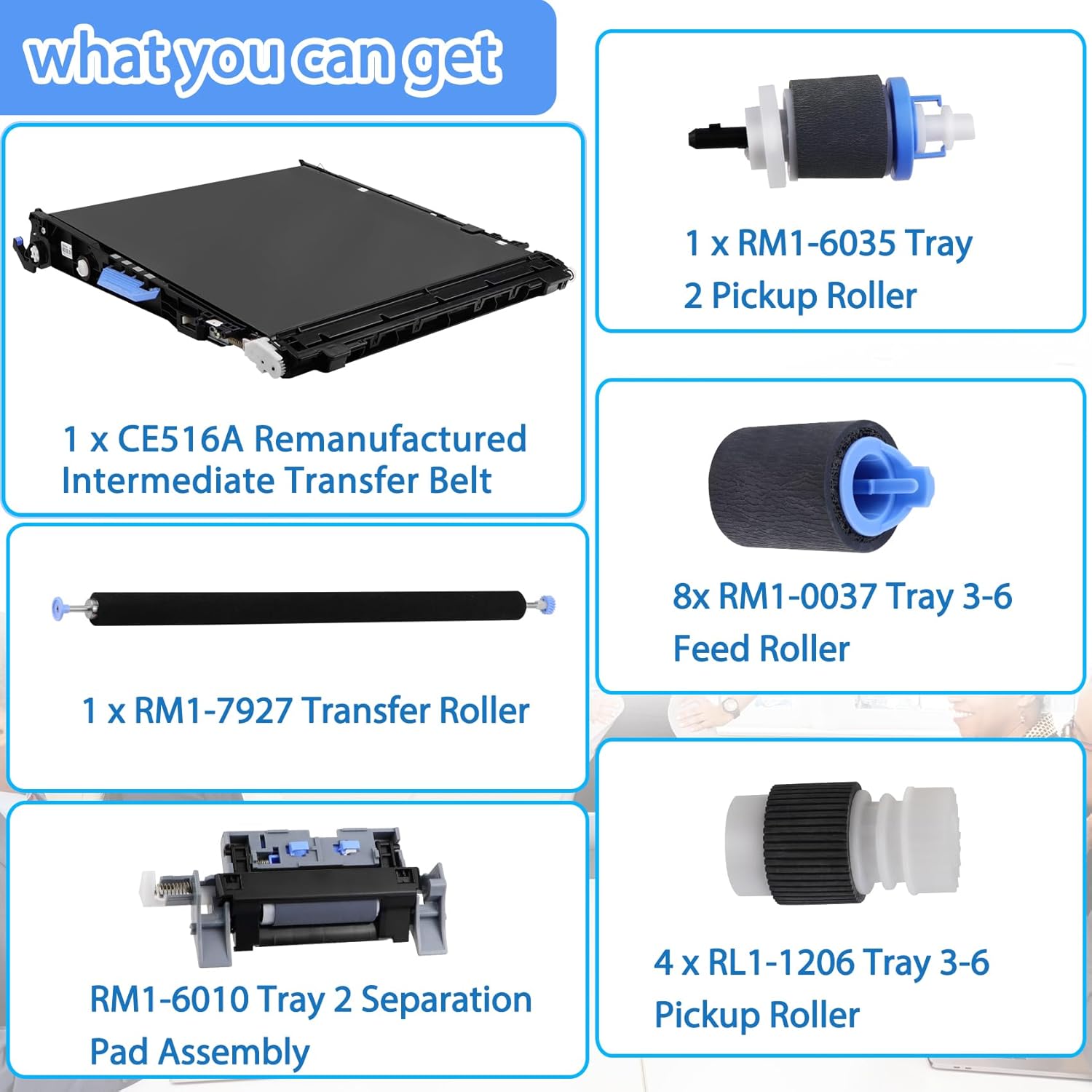 CE516A CE516-67901 Kit de transferencia compatible con Laserjet CP5525 M750 M775 CE979-67901 Reemplazo de correa de transferencia para CP5525DN