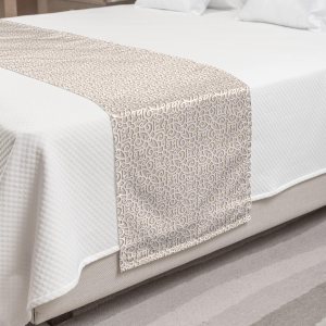Ambesonne Camino de cama de color neutro, estilo renacentista inspirado en curvas y remolinos de encaje vintage, bufanda decorativa para hoteles, Ambesonne Camino de cama de color neutro, estilo renacentista inspirado en curvas y remolinos de encaje vintage, bufanda decorativa para hoteles,