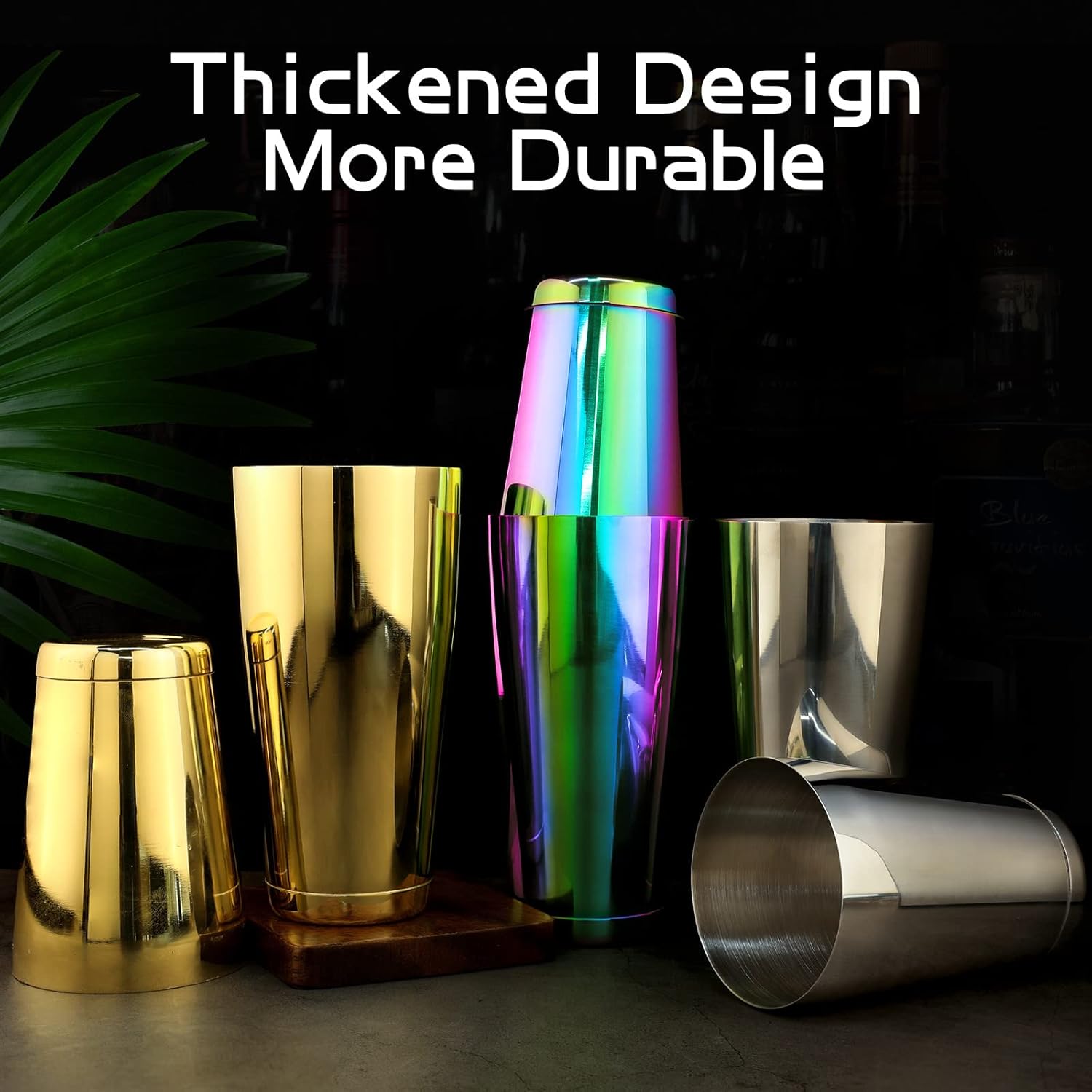 Coctelera de acero inoxidable  2 piezas de 18 oz y 28 oz Boston Cocktail Shaker Bar Shaker Bar Shaker Set Martini Shaker Shaker Barman Shakers para
