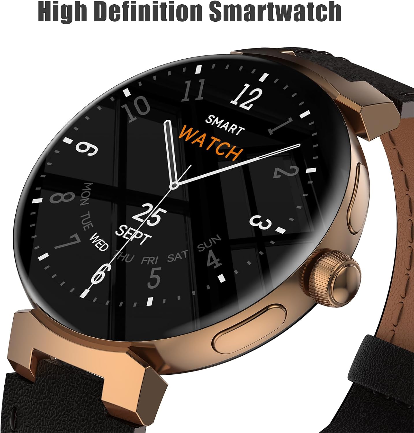 aigo Reloj inteligente para hombres y mujeres, llamadas Bluetooth, rastreador de salud con frecuencia cardíaca, monitoreo del sueño, pantalla HD de