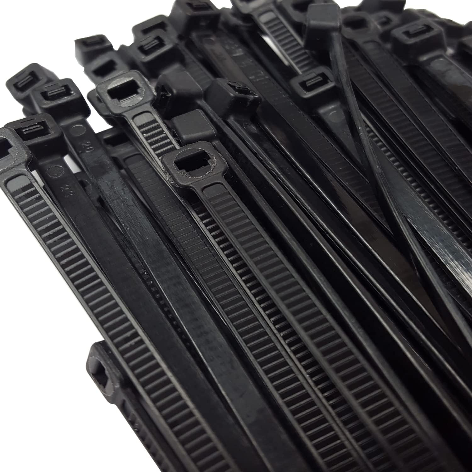 Bridas para cables de 10 pulgadas, paquete de 100 unidades, resistentes a los rayos UV, resistentes a la tensión, de grado profesional, 75 libras