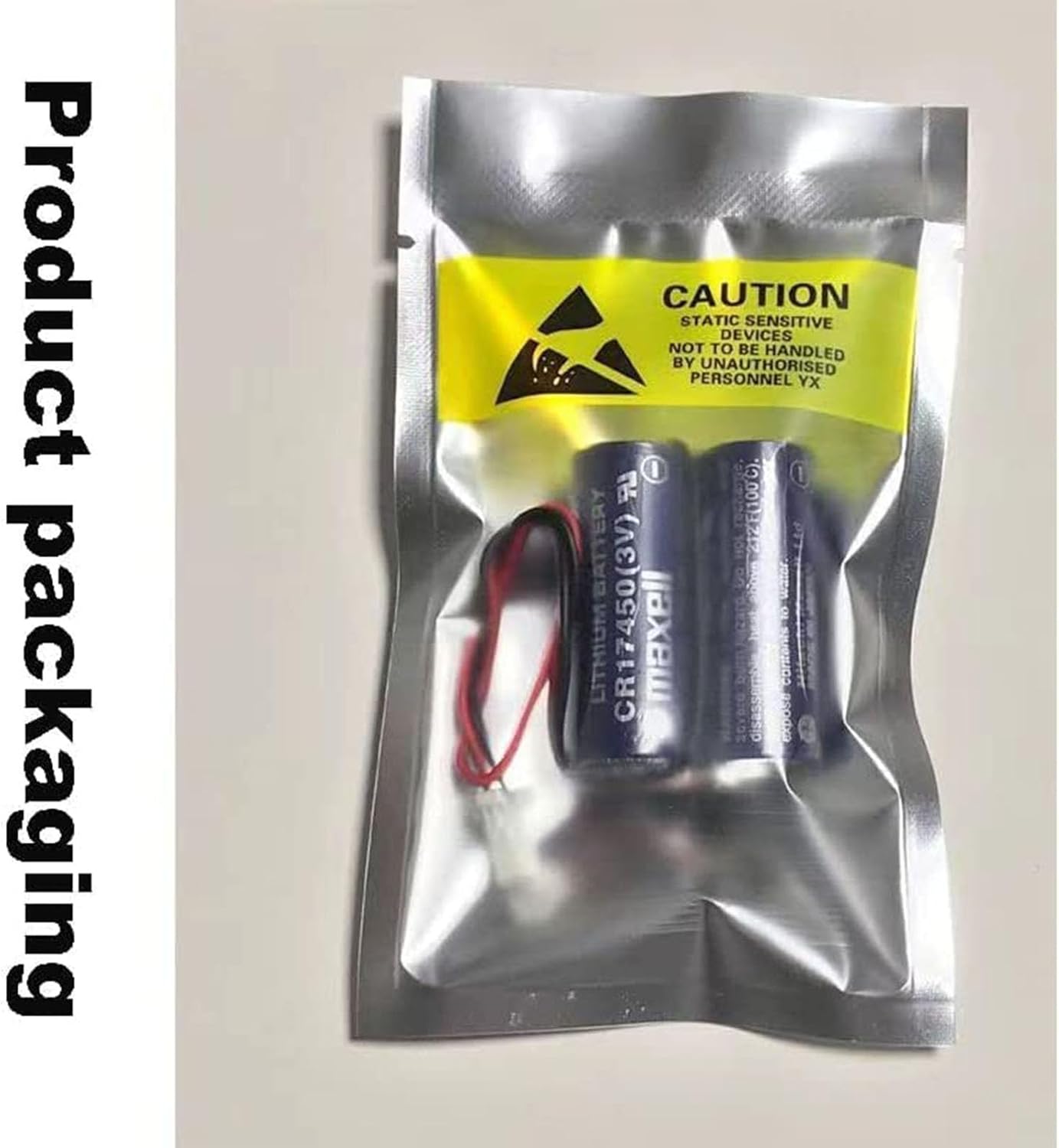 WELLVEUSPaquete de 5 unidadesCR17450-2WK27  D80UB016170 batería de 3 V, 2 pilas CR17450 para batería Mazak 2CR17450 de 3 V