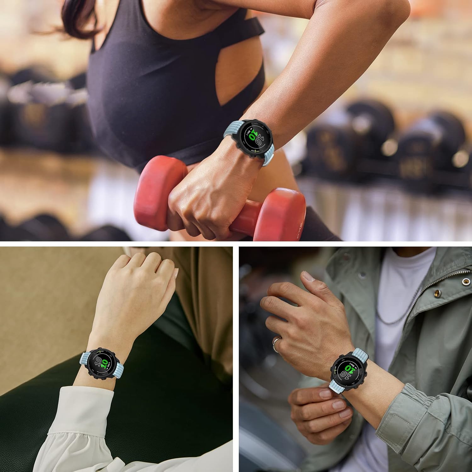 ISABAKE Vivoactive 3 – Correa de silicona de 0.787 pulgadas para Garmin Vivoactive 3Forerunner 645 MusicSamsung Galaxy 1.654 inGalaxy Watch 3 1.614