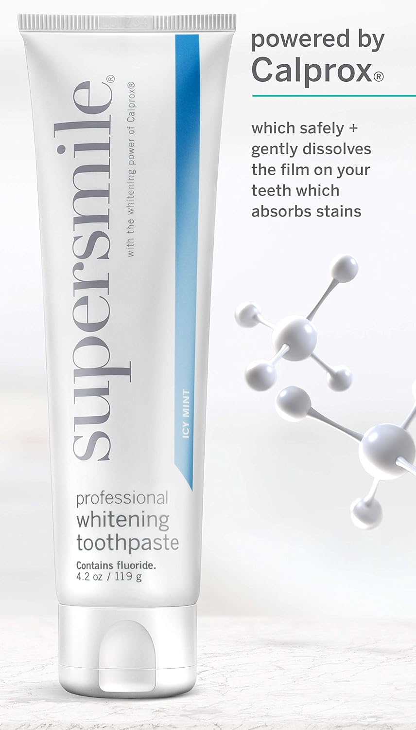 Supersmile Pasta dental blanqueadora profesional con flúor – Potente blanqueamiento sin sensibilidad