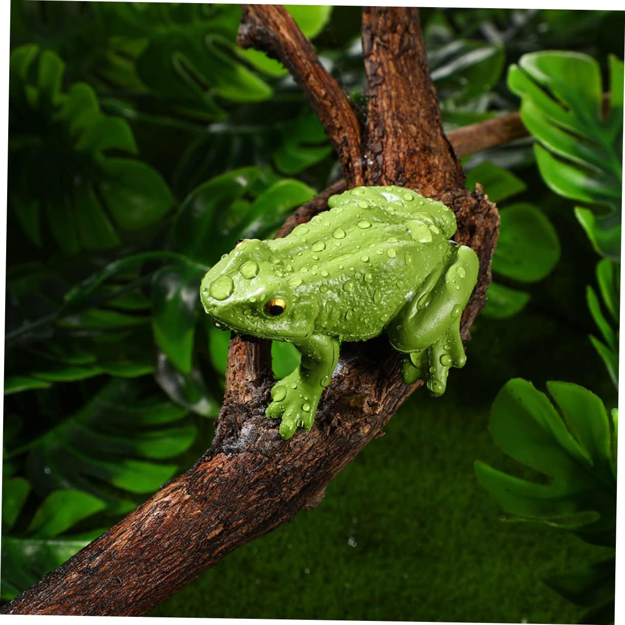 Sapo de misiles 3 piezas de estatua de rana simulación de ranas modelo de plantas decoración para niños ranas realistas modelo ranas animales