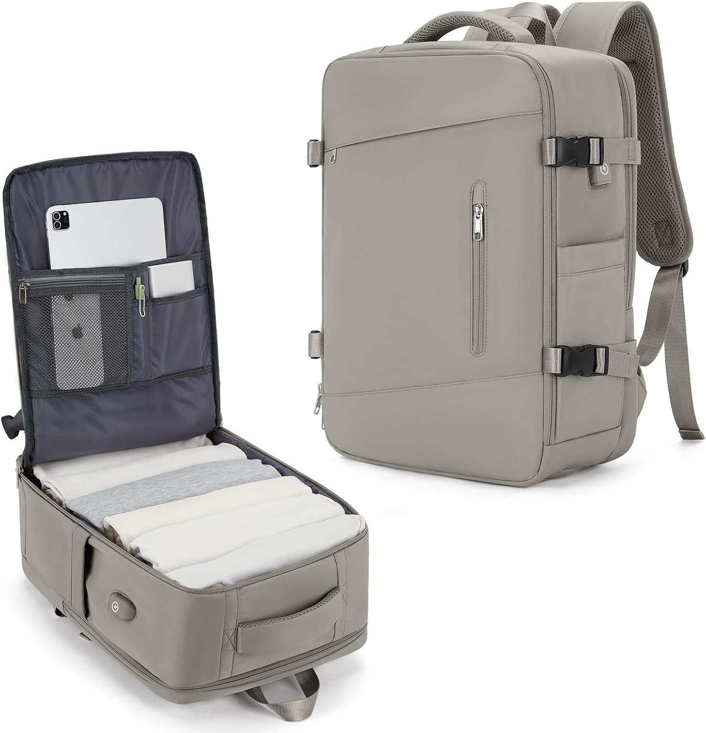 VGCUB Mochila de transporte, mochila de viaje grande para mujeres y hombres, aprobada por aerolíneas, mochila de gimnasio, mochila impermeable para