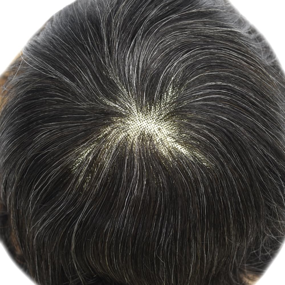 Hair Wonders Tupé para hombre Mono Toupee para hombre, sistema de cabello de línea capilar de encaje para hombres, piezas de cabello, nudos