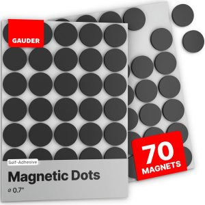 GAUDER Puntos magnéticos  Pequeños imanes adhesivos con respaldo adhesivo (0.7 pulgadas)  Imanes flexibles autoadhesivos para manualidades, pizarras GAUDER Puntos magnéticos  Pequeños imanes adhesivos con respaldo adhesivo (0.7 pulgadas)  Imanes flexibles autoadhesivos para manualidades, pizarras
