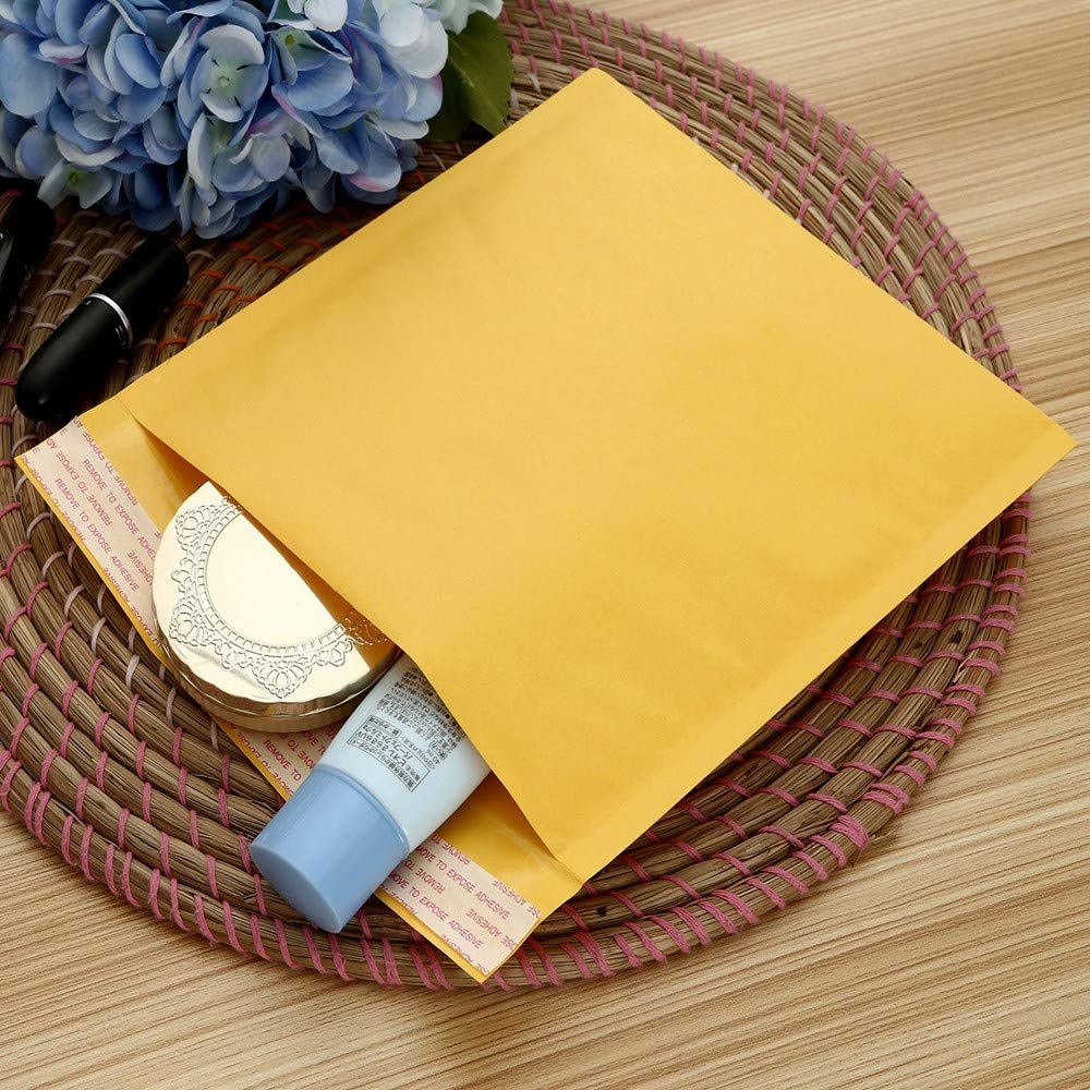 Sobres de envío de burbujas de papel kraft de 8.5 x 14.5 pulgadas, paquete de 100 sobres acolchados gruesos de burbujas para pequeñas empresas #3